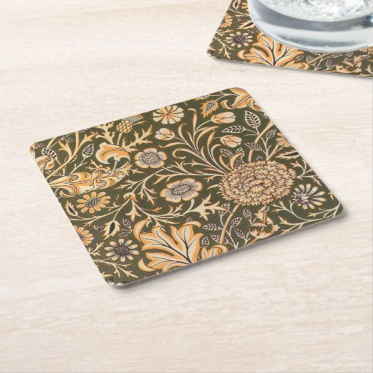 William Morris Cherwell Wallpaper Pattern Kartonnen Onderzetters (Schuin)