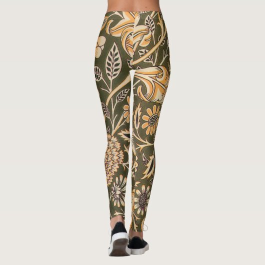 William Morris Cherwell Wallpaper Pattern Leggings (Achterkant)