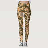 William Morris Cherwell Wallpaper Pattern Leggings (Voorkant)