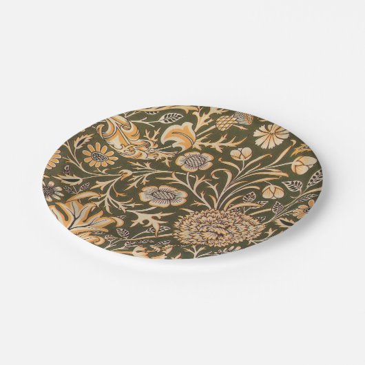 William Morris Cherwell Wallpaper Pattern Papieren Bordje (Gekanteld)