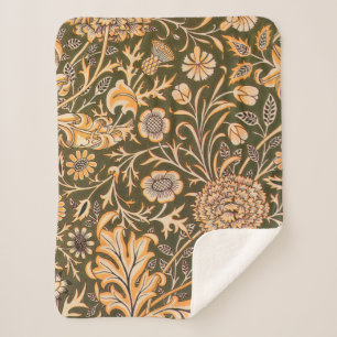 William Morris Cherwell Wallpaper Pattern Sherpa Deken