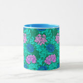 William Morris Chrysanten, Aqua en Violet  Mok (Midden)