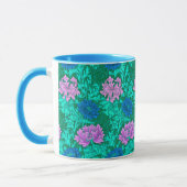William Morris Chrysanten, Aqua en Violet  Mok (Links)