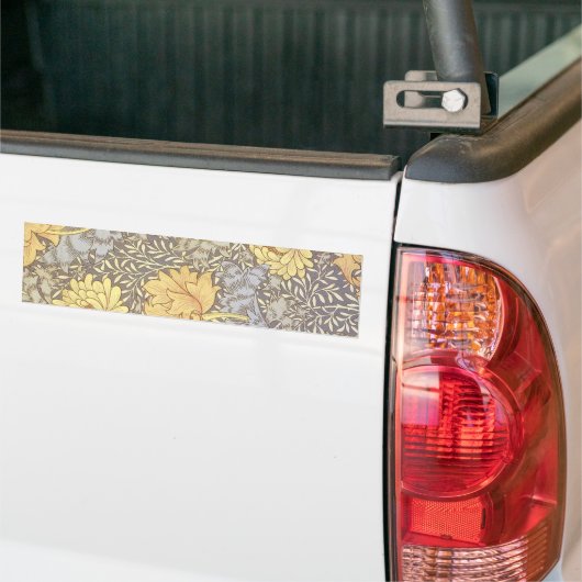 William Morris Chrysanthemum Bloem Bumpersticker (Op Truck)