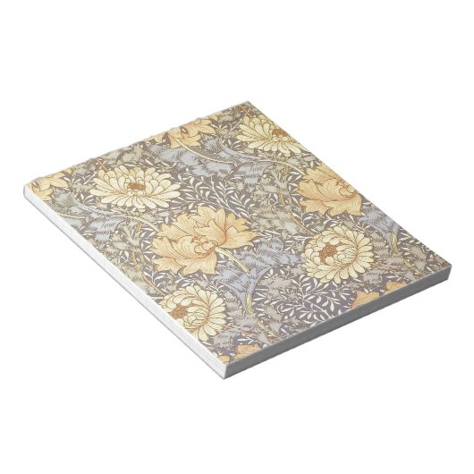 William Morris Chrysanthemum  Bloem Notitieblok (Schuin)