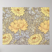 William Morris Chrysanthemum Bloem Poster (Voorkant)