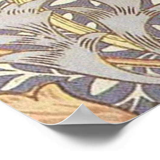 William Morris Chrysanthemum Bloem Poster (Hoek)