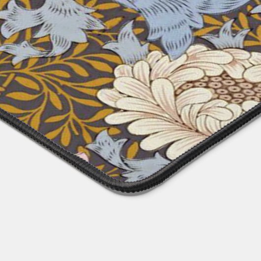 William Morris Chrysanthemum Bloemen Patroon Bureaumat (Hoek)