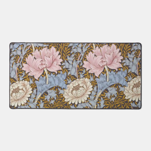 William Morris Chrysanthemum Bloemen Patroon Bureaumat (Voorkant)