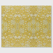 William Morris Chrysanthemum Bloemen Patroon Folia Cadeaupapier (Vlak)