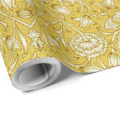 William Morris Chrysanthemum Bloemen Patroon Folia Cadeaupapier (Rol Hoek)