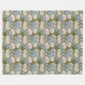 William Morris Chrysanthemum Bloemen Patroon Folia Fleece Deken (Voorkant (Horizontaal))