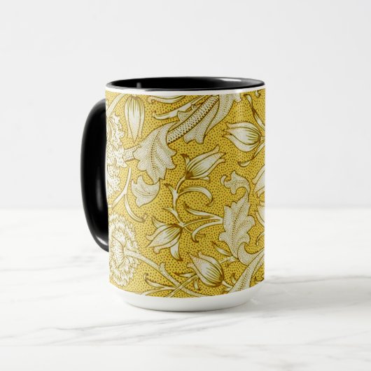 William Morris Chrysanthemum Bloemen Patroon Folia Mok (Voorkant links)
