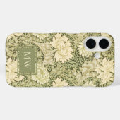 William Morris Chrysanthemum Custom Monogram Case-Mate iPhone Case (Achterkant (horizontaal))