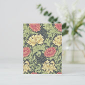 William Morris Chrysanthemum Floral Art Briefkaart (Staand voorkant)