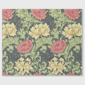 William Morris Chrysanthemum  Floral Art Cadeaupapier (Vlak)