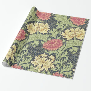William Morris Chrysanthemum  Floral Art Cadeaupapier