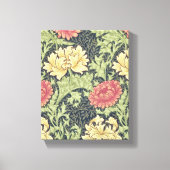 William Morris Chrysanthemum  Floral Art Canvas Afdruk (Voorkant)