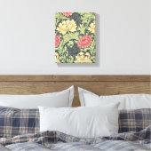 William Morris Chrysanthemum  Floral Art Canvas Afdruk (Insitu (Slaapkamer))