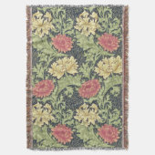 William Morris Chrysanthemum  Floral Art Deken (Voorkant Verticaal)