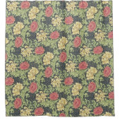 William Morris Chrysanthemum  Floral Art Douchegordijn (Voorkant)