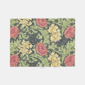 William Morris Chrysanthemum  Floral Art Fleece Deken (Voorkant (Horizontaal))