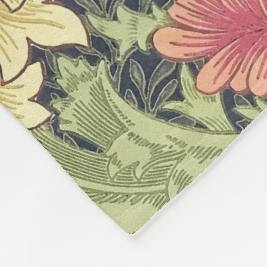 William Morris Chrysanthemum Floral Art Fleece Deken (Hoek)