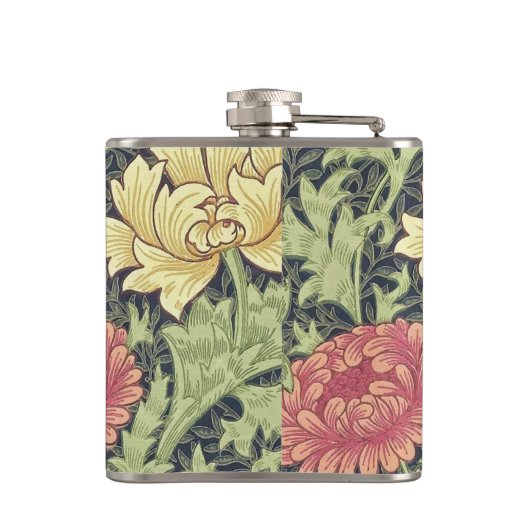 William Morris Chrysanthemum Floral Art Heupfles (Achterkant)