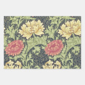 William Morris Chrysanthemum  Floral Art Inpakpapier Vel (Voorkant 2)