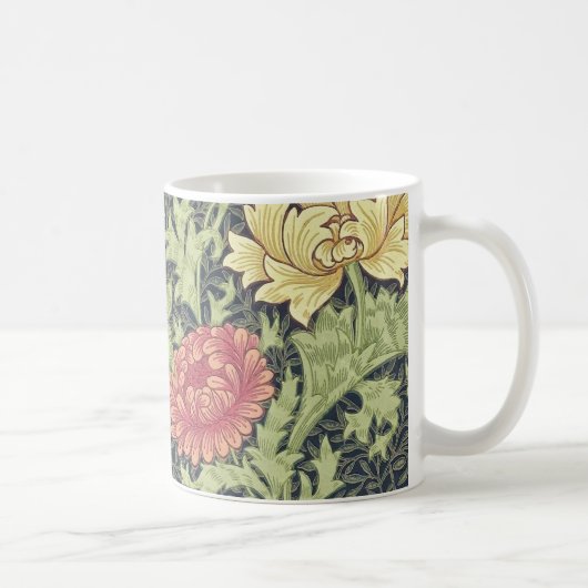 William Morris Chrysanthemum Floral Art Koffiemok (Rechts)