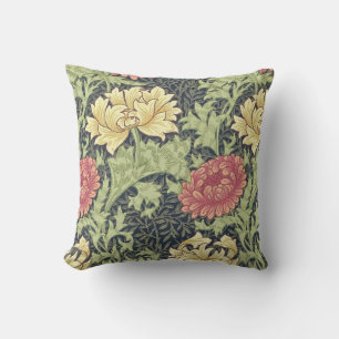 William Morris Chrysanthemum  Floral Art Kussen