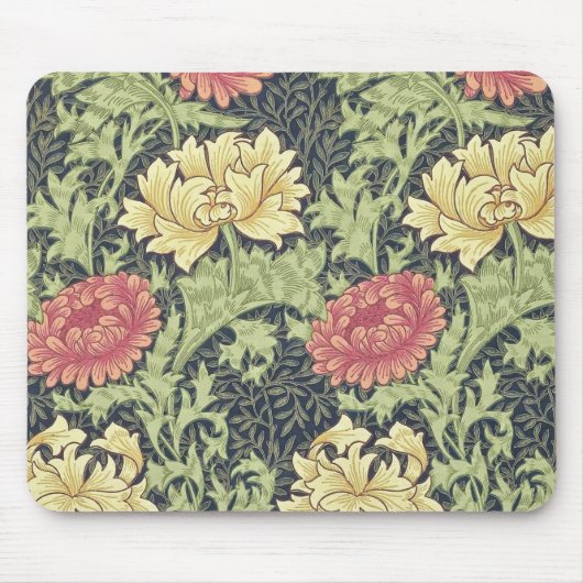 William Morris Chrysanthemum  Floral Art Muismat (Voorkant)