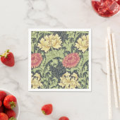 William Morris Chrysanthemum  Floral Art Servetten (Insitu)