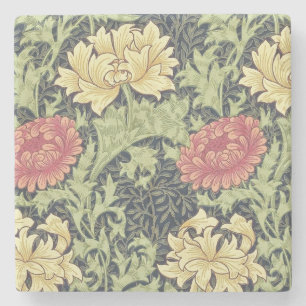 William Morris Chrysanthemum  Floral Art Stenen Onderzetter