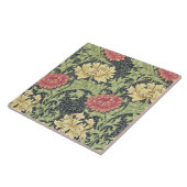 William Morris Chrysanthemum  Floral Art Tegeltje (Zijkant)