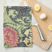 William Morris Chrysanthemum  Floral Art Theedoek (Quarter Fold)