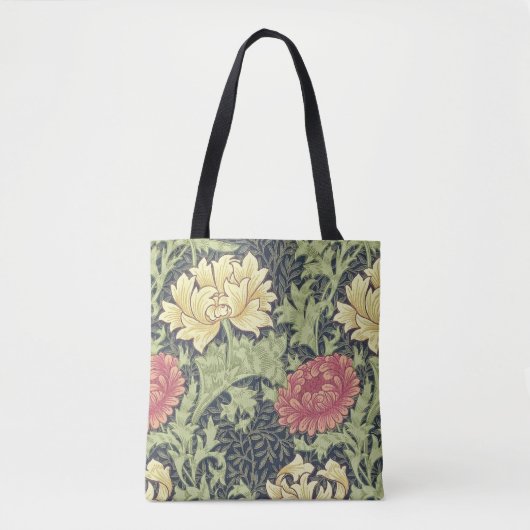 William Morris Chrysanthemum  Floral Art Tote Bag (Voorkant)