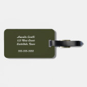 William Morris Chrysanthemum Floral Golden Yellow Bagagelabel (Achterkant horizontaal)