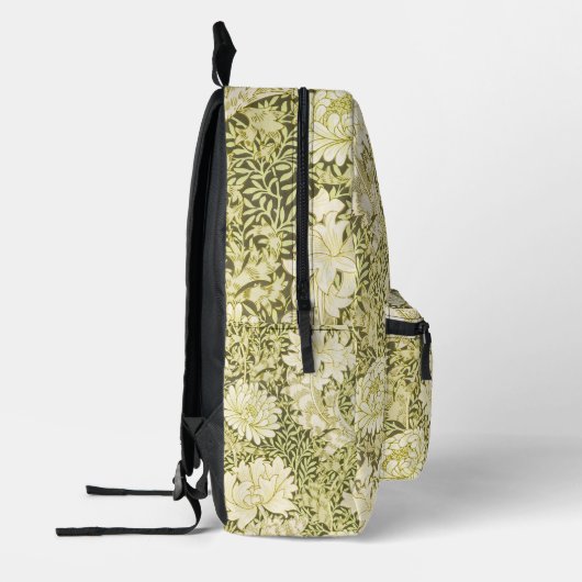 William Morris Chrysanthemum Floral Pattern Bedrukte Rugzak (Links)