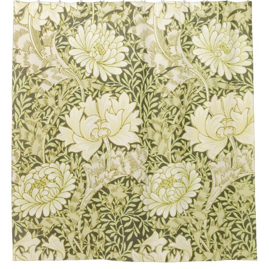 William Morris Chrysanthemum Floral Pattern Douchegordijn (Voorkant)