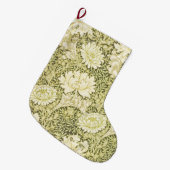 William Morris Chrysanthemum Floral Pattern Grote Kerstsok (Voorkant (Hangend))