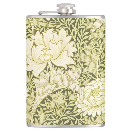 William Morris Chrysanthemum Floral Pattern Heupfles (Voorkant)