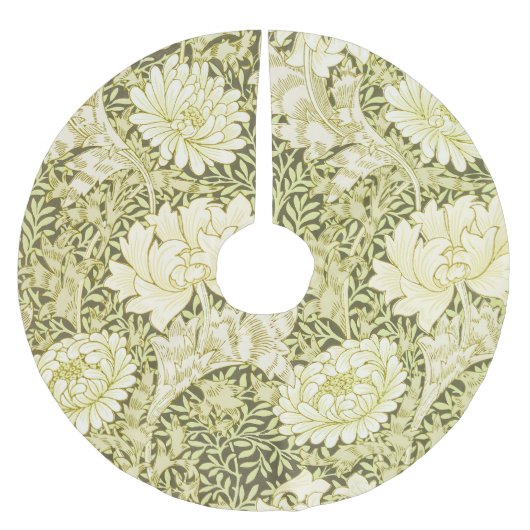 William Morris Chrysanthemum Floral Pattern Kerstboom Rok (Voorkant)