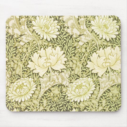 William Morris Chrysanthemum Floral Pattern Muismat (Voorkant)