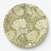 William Morris Chrysanthemum Floral Pattern Papieren Bordje (Voorkant)