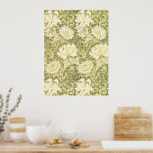 William Morris Chrysanthemum Floral Pattern Poster (Keuken)