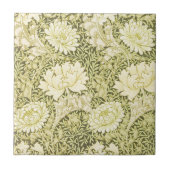William Morris Chrysanthemum Floral Pattern Tegeltje (Voorkant)
