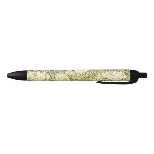 William Morris Chrysanthemum Floral Pattern Zwarte Inkt Pen (Bodem)