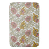 William Morris Chrysanthemum Floral Red Golden Badmat (Voorkant Verticaal)