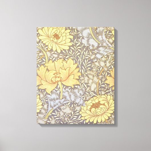 William Morris Chrysanthemum Moeder Bloemen Canvas Afdruk (Voorkant)